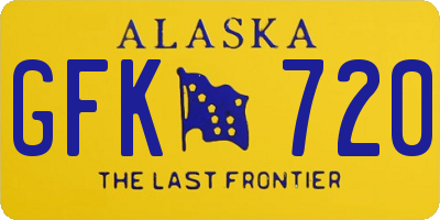 AK license plate GFK720