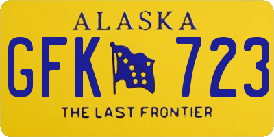AK license plate GFK723