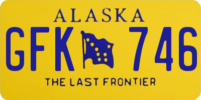 AK license plate GFK746