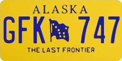 AK license plate GFK747