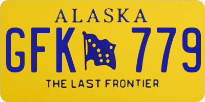 AK license plate GFK779