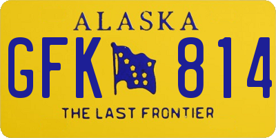 AK license plate GFK814