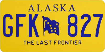 AK license plate GFK827