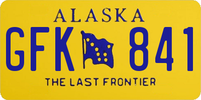 AK license plate GFK841