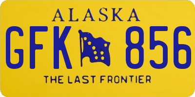 AK license plate GFK856