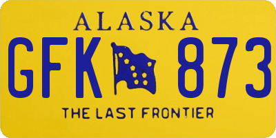 AK license plate GFK873