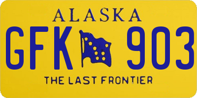 AK license plate GFK903
