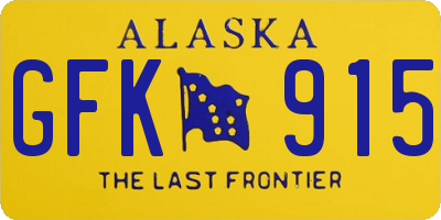 AK license plate GFK915