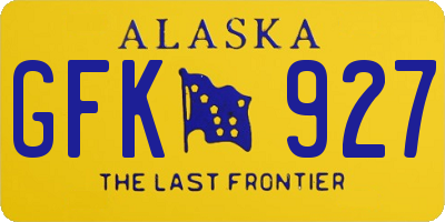 AK license plate GFK927