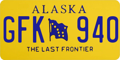 AK license plate GFK940