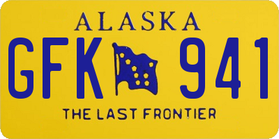 AK license plate GFK941
