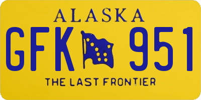AK license plate GFK951