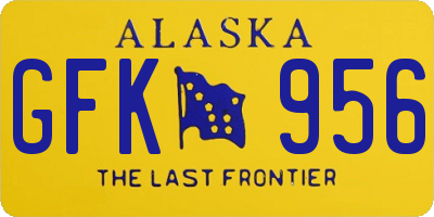 AK license plate GFK956