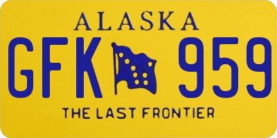 AK license plate GFK959