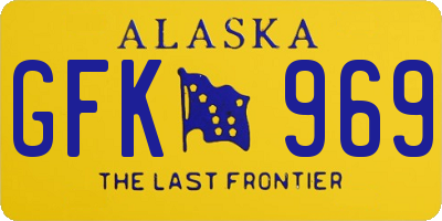 AK license plate GFK969