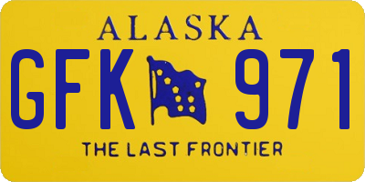 AK license plate GFK971