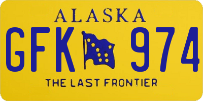 AK license plate GFK974