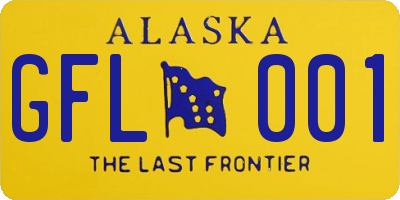 AK license plate GFL001