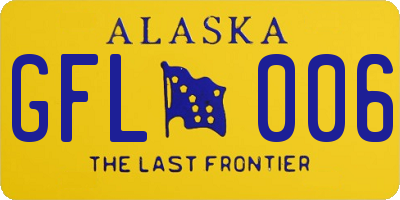 AK license plate GFL006
