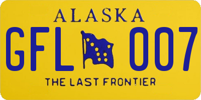 AK license plate GFL007
