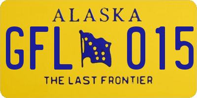 AK license plate GFL015