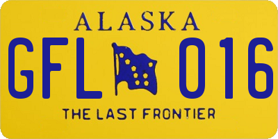 AK license plate GFL016