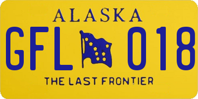 AK license plate GFL018