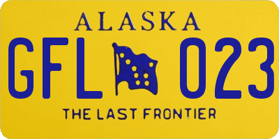 AK license plate GFL023