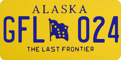 AK license plate GFL024