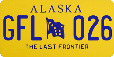 AK license plate GFL026