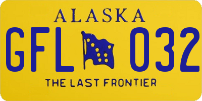 AK license plate GFL032