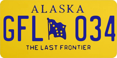 AK license plate GFL034