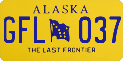 AK license plate GFL037