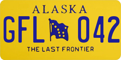 AK license plate GFL042