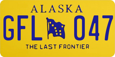 AK license plate GFL047