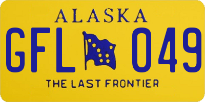 AK license plate GFL049
