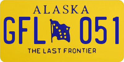 AK license plate GFL051