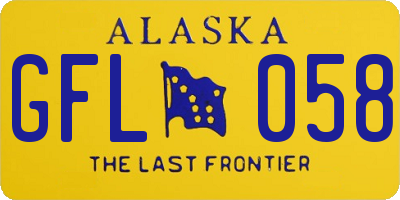AK license plate GFL058