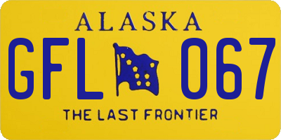 AK license plate GFL067