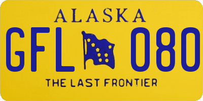 AK license plate GFL080