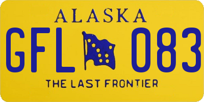 AK license plate GFL083