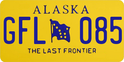 AK license plate GFL085