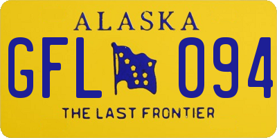 AK license plate GFL094