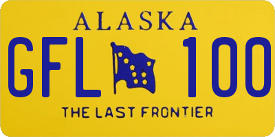 AK license plate GFL100