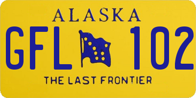 AK license plate GFL102