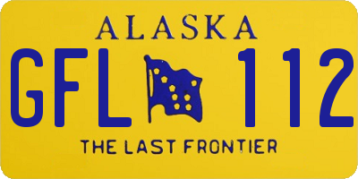 AK license plate GFL112