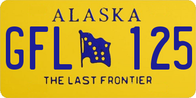 AK license plate GFL125