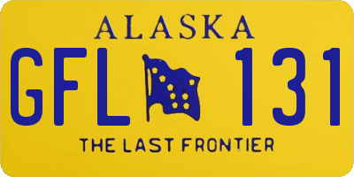 AK license plate GFL131