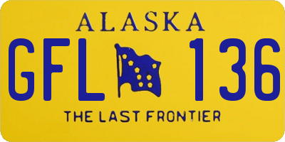 AK license plate GFL136