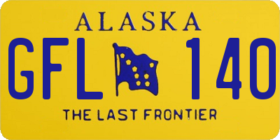 AK license plate GFL140